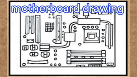 a simple drawing|drawing a simple motherboard.